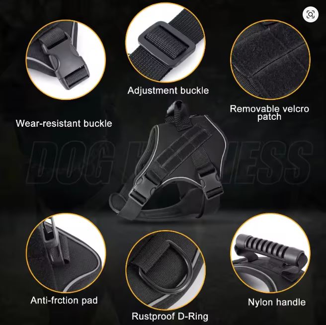 military belgian malinois harness 1